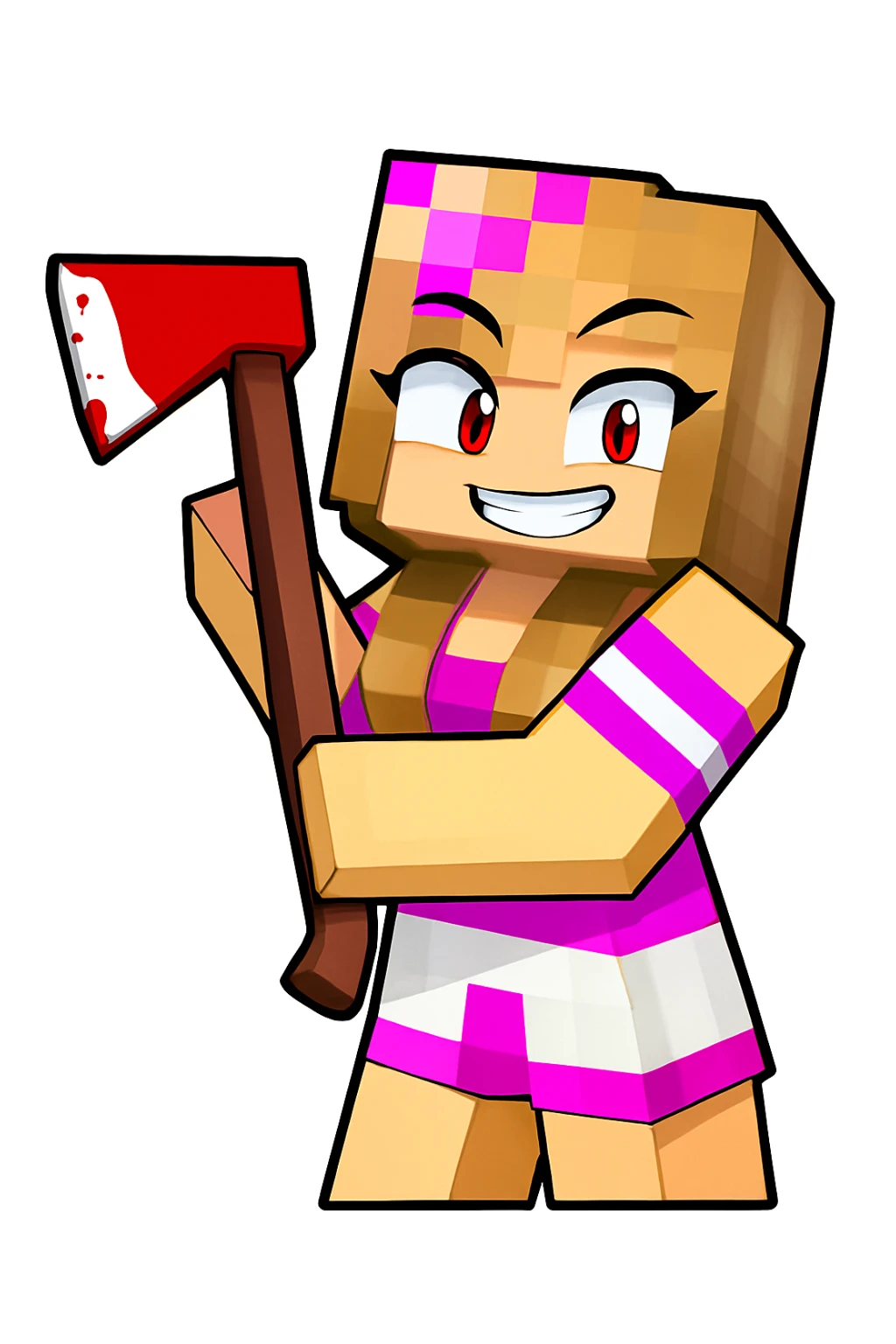 Extract every character from the picture. character including the clothes and accessories they are wearing, and place on a transparent background. Keep the original style and appearance exactly the same. and separately give me the each character picture. There is 3 character in this image. there is two dog

 sticker