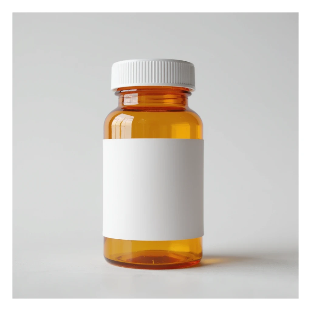 a prescription bottle, photorealistic style sticker