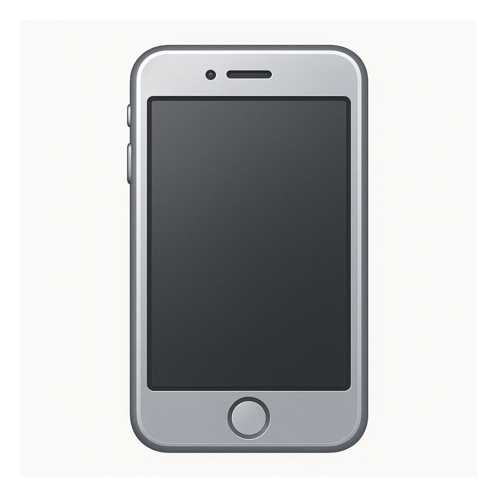 Сгенерируй мне металлический смартфон в стиле эпл емодзи sticker