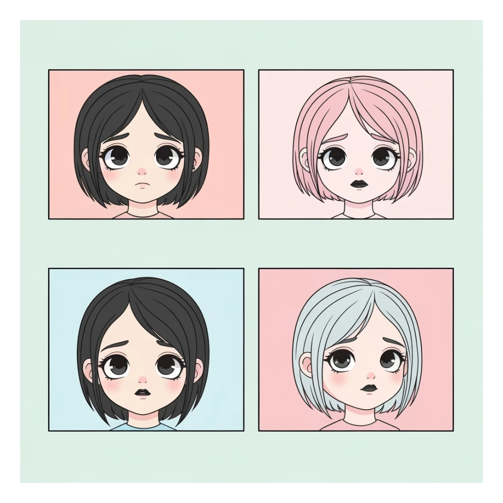 emo banner, cute, expressive, minimal, variation 4 sticker