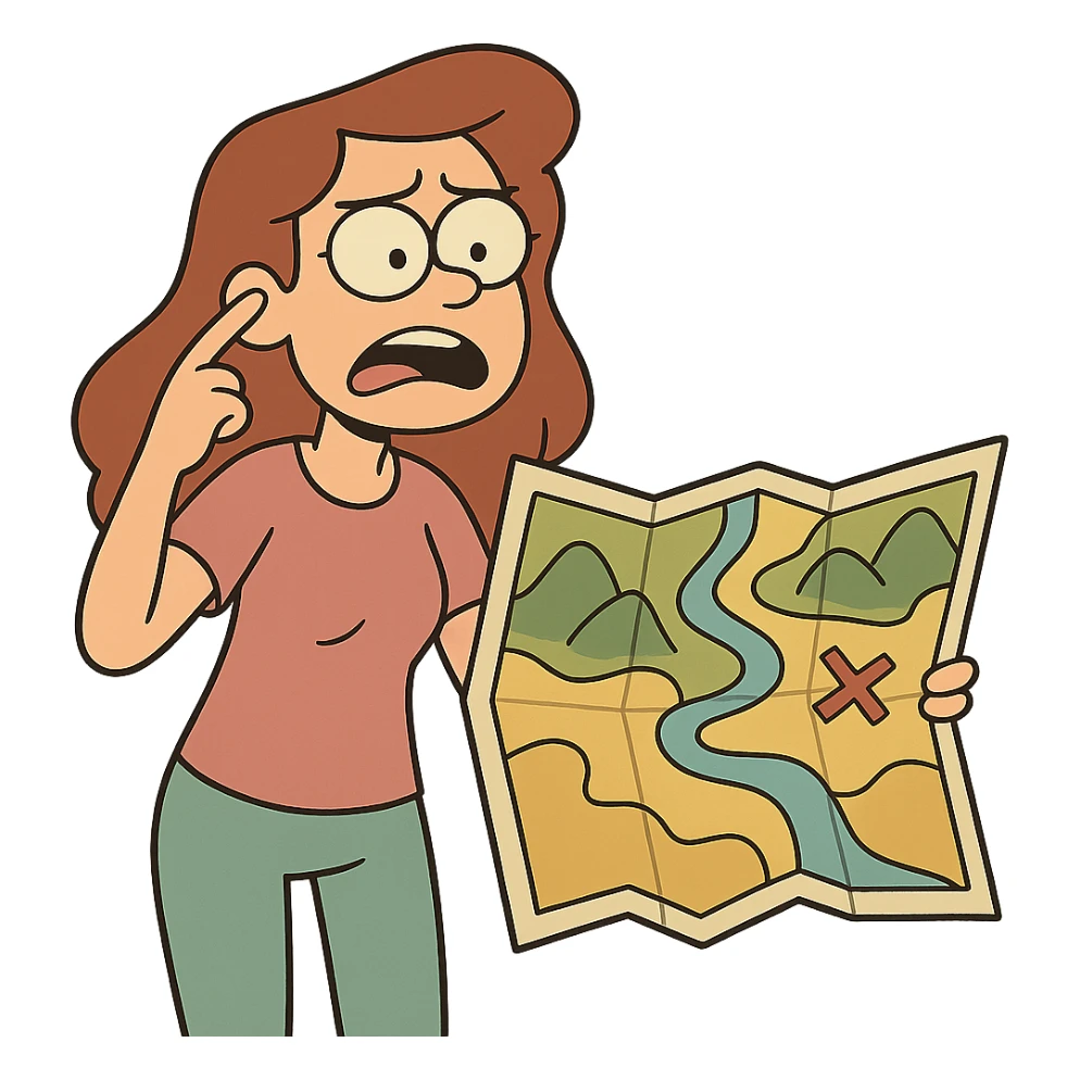 map with bold shapes sticker