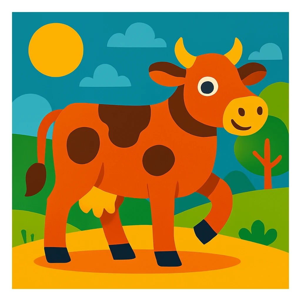 Cow sticker