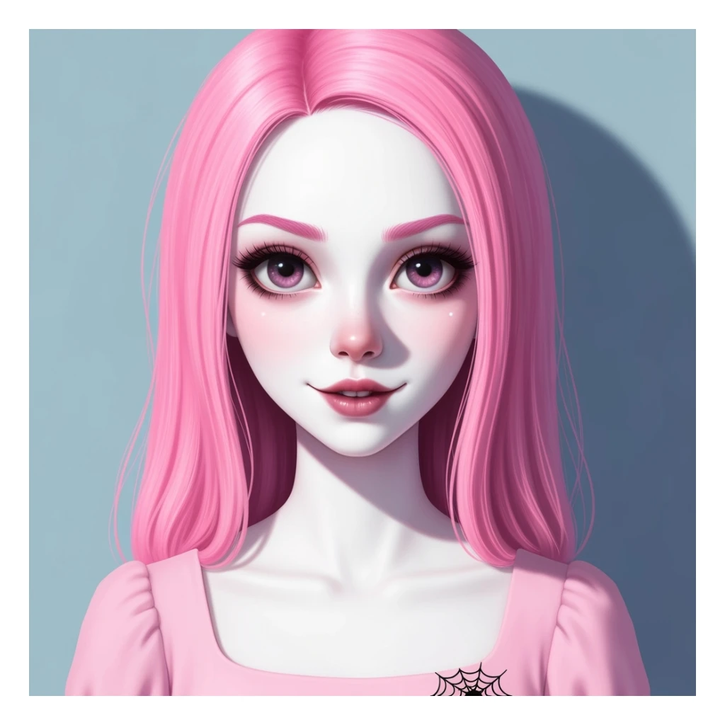 pastel horror profile picture, cute, expressive, minimal, variation 2 sticker