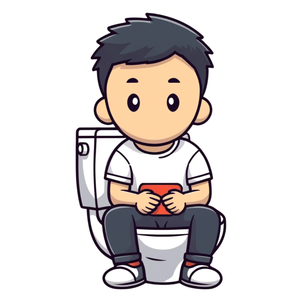 Tim on a toilet sticker