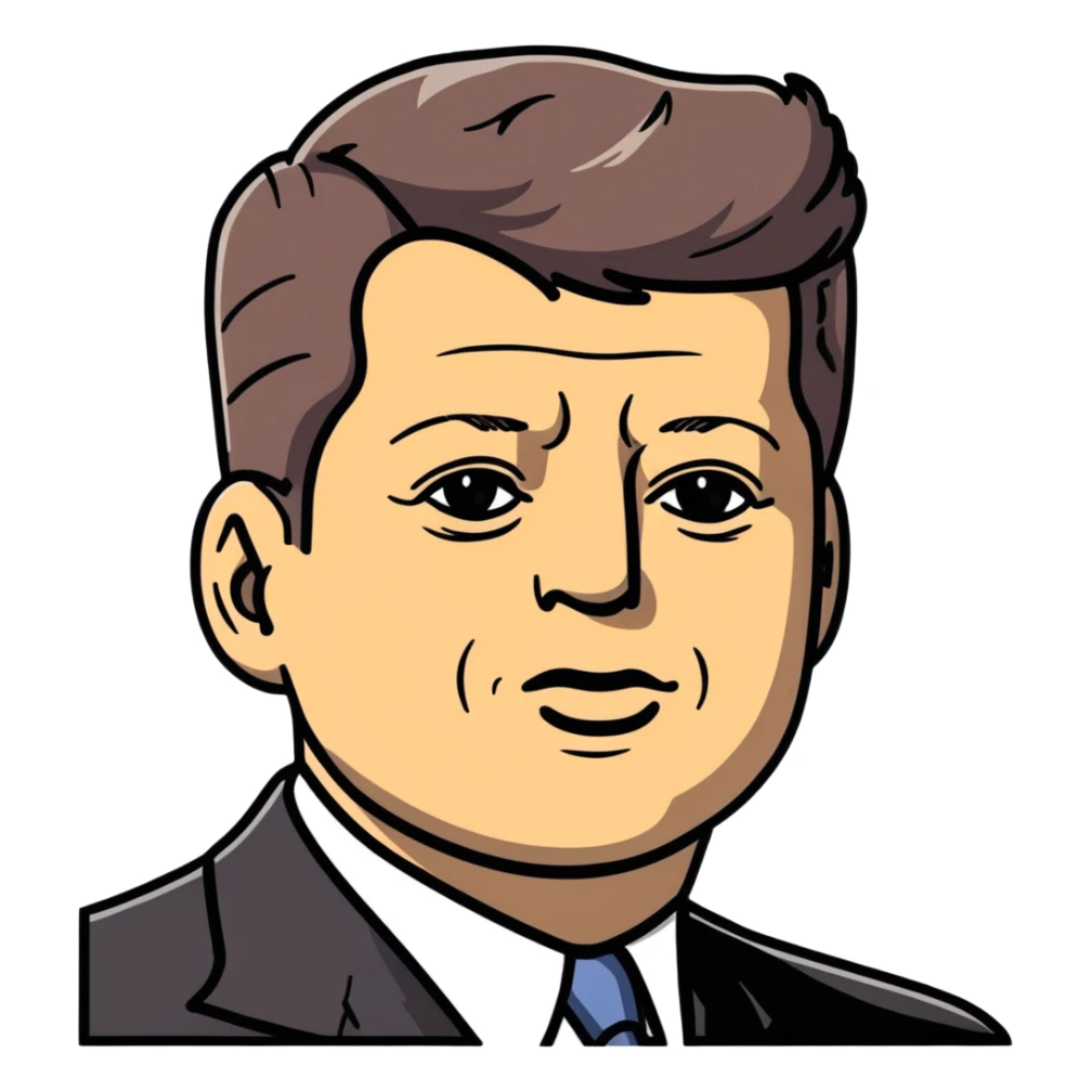 John F. Kennedy presidential portrait sticker