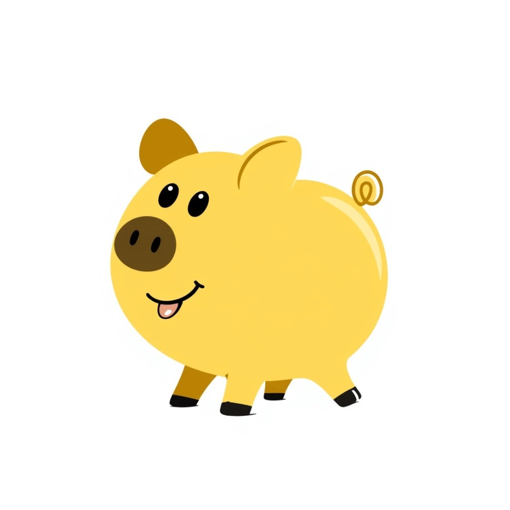 golden piggy bank sticker