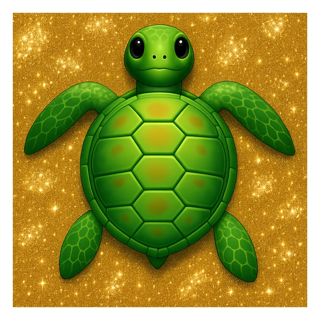 Add a sparkling effect to the wet sand in a top-down view, styled like apple emojis, with a transparent background if present. sticker