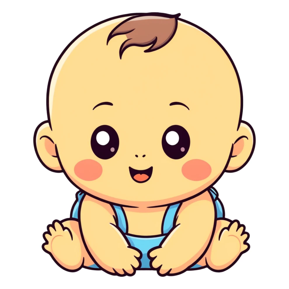 Big face baby  sticker