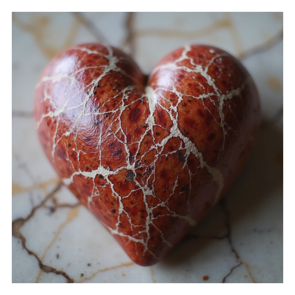 heart with a marble texture, photorealistic style, highly detailed, realistic lighting and reflections sticker