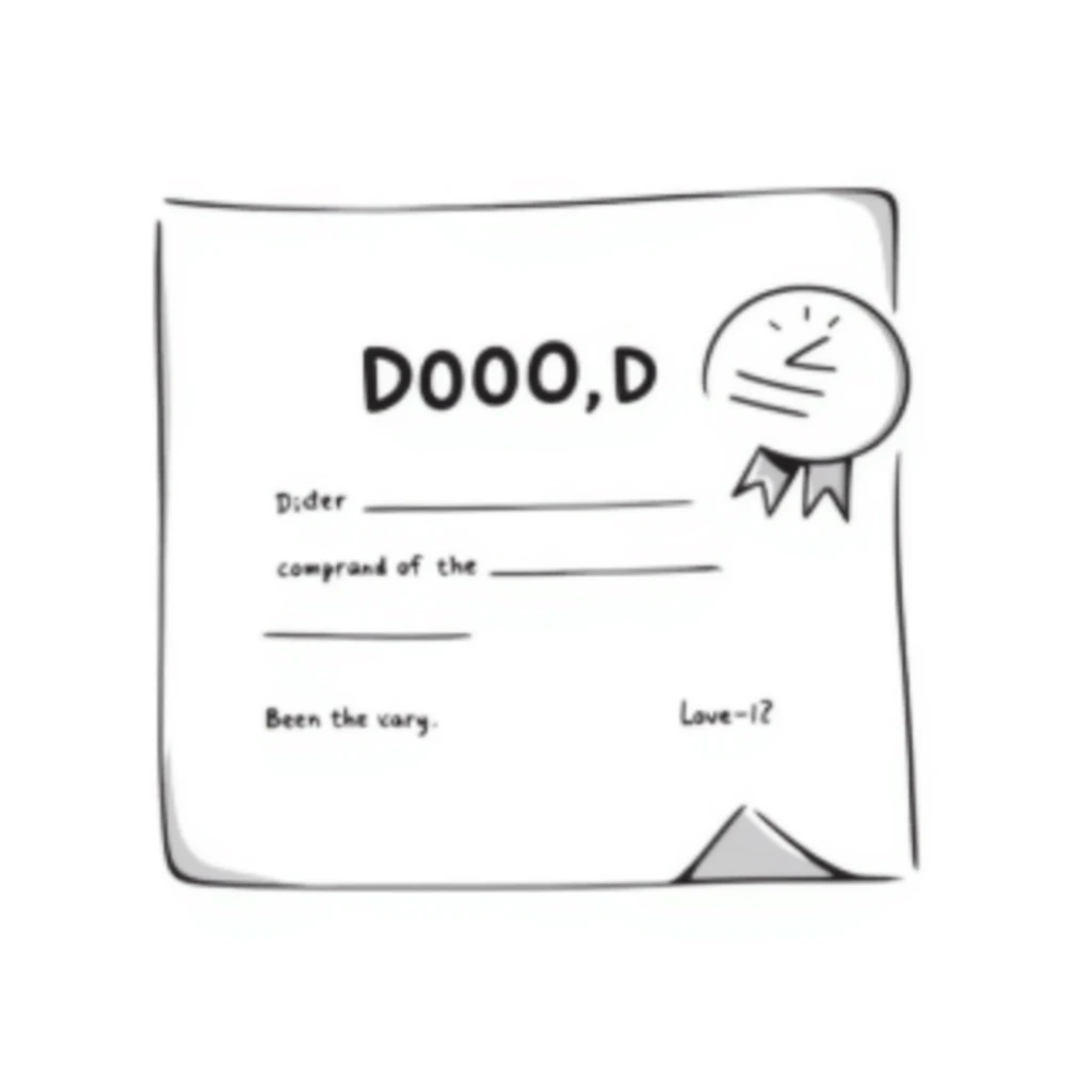 Document with official stamp or seal – business registration certificate sticker