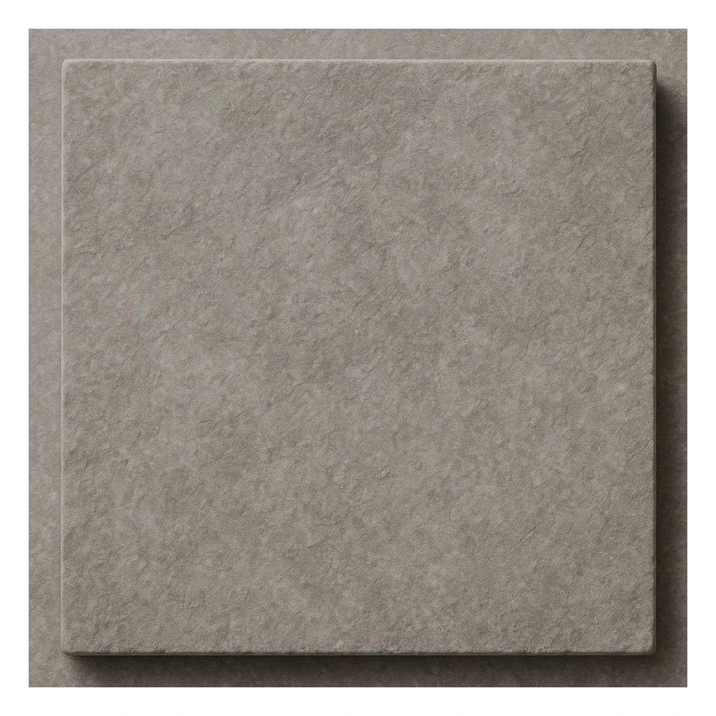 realistic stone tile, top-down view, subtle texture, neutral gray color, no grout, clean edges, for use as a tile asset sticker
