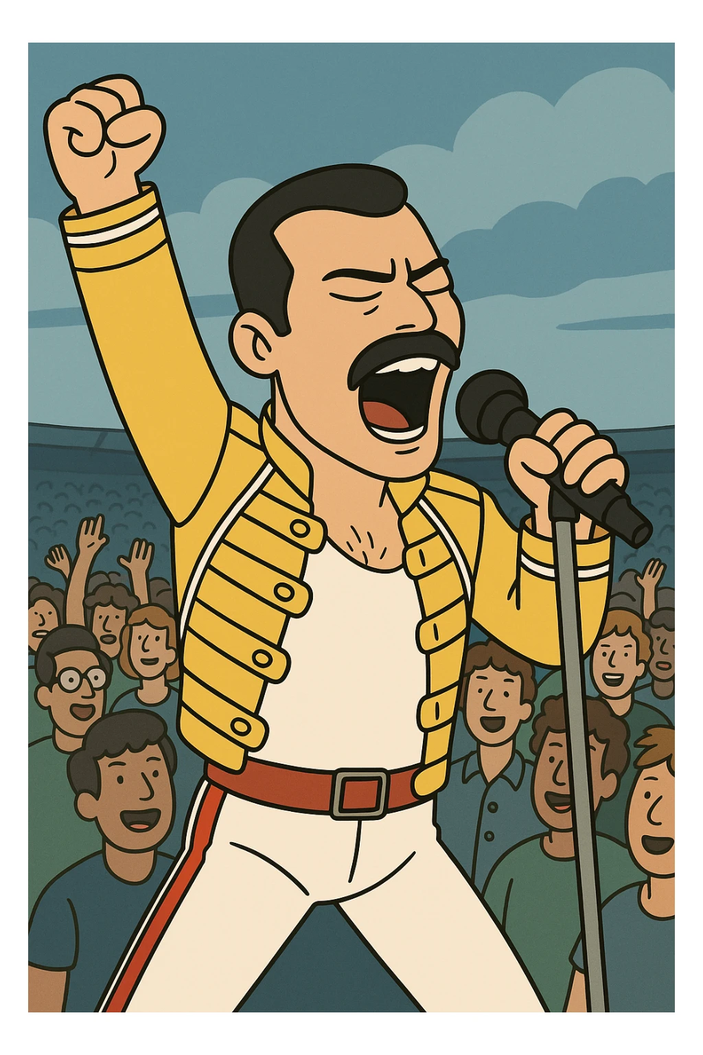  queen live at wembley the people  Freddie Mercury sticker