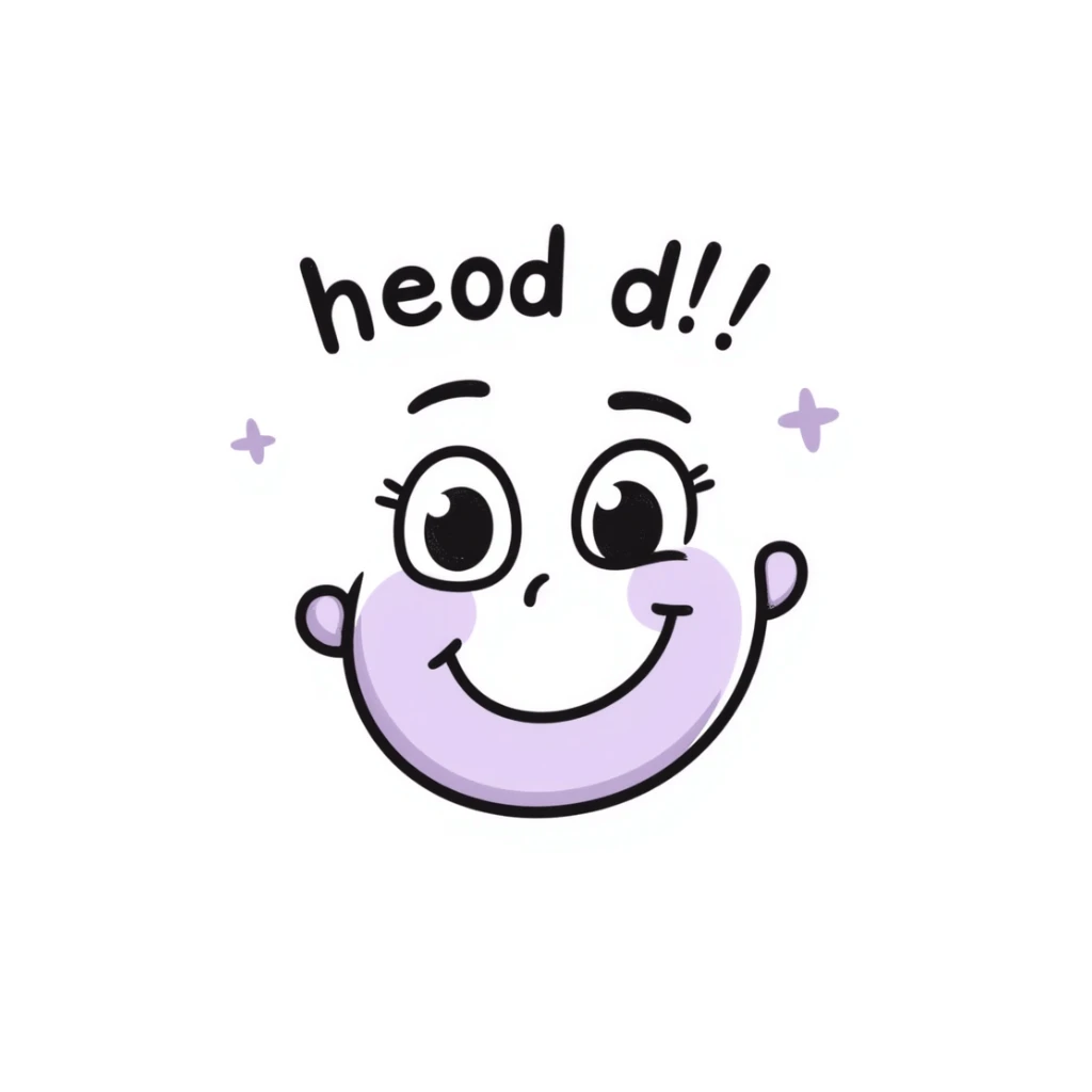 soft lilac smiley face with 'hehe' above its head, hand-drawn in chalk style, rough doodle-like texture, pastel chalk on a dark surface, aesthetic and emotional, suitable for a Telegram channel sticker