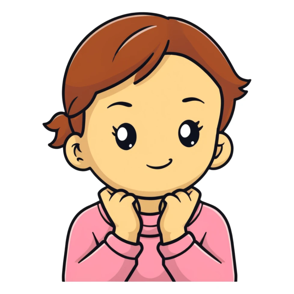 girl with hands around her neck sticker