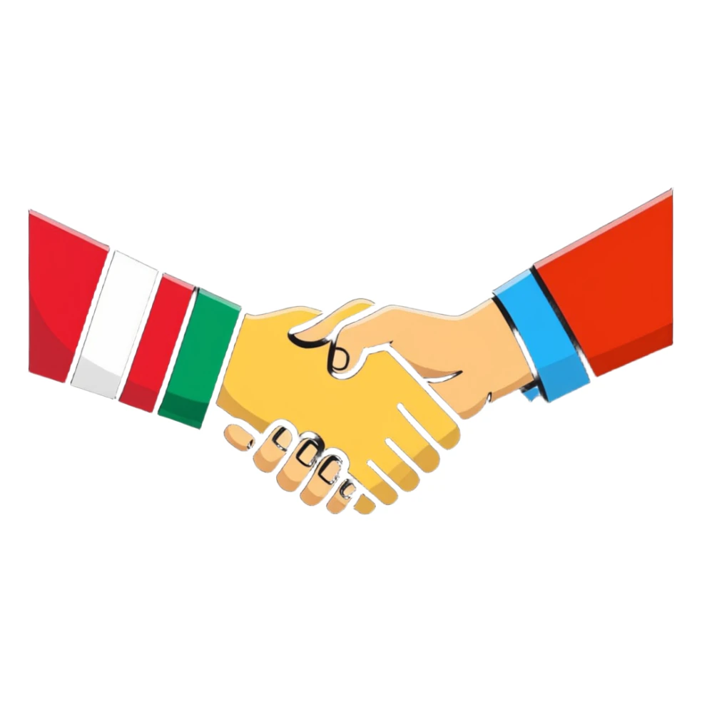 iran and america shaking hand sticker