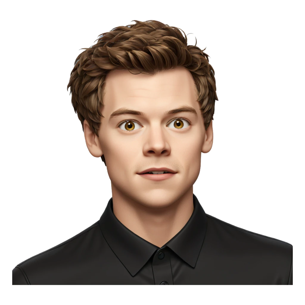 brown haired boy portrait sticker