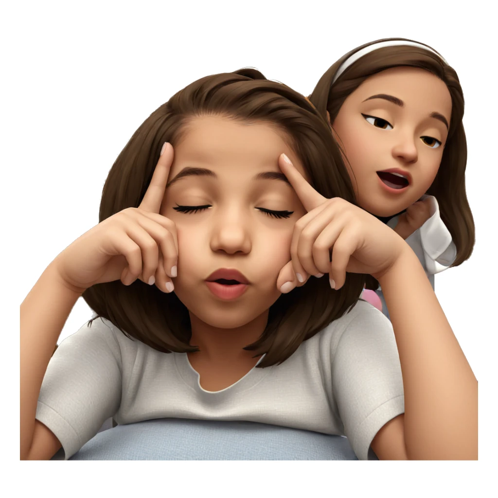 serene girl in closed eyes sticker