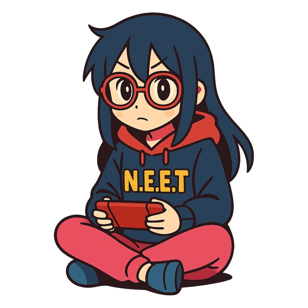 N.E.E.T and anime sticker