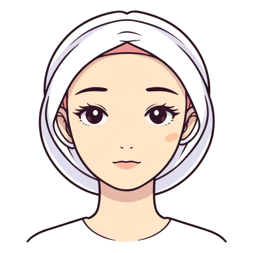 A girl with skincare  sticker