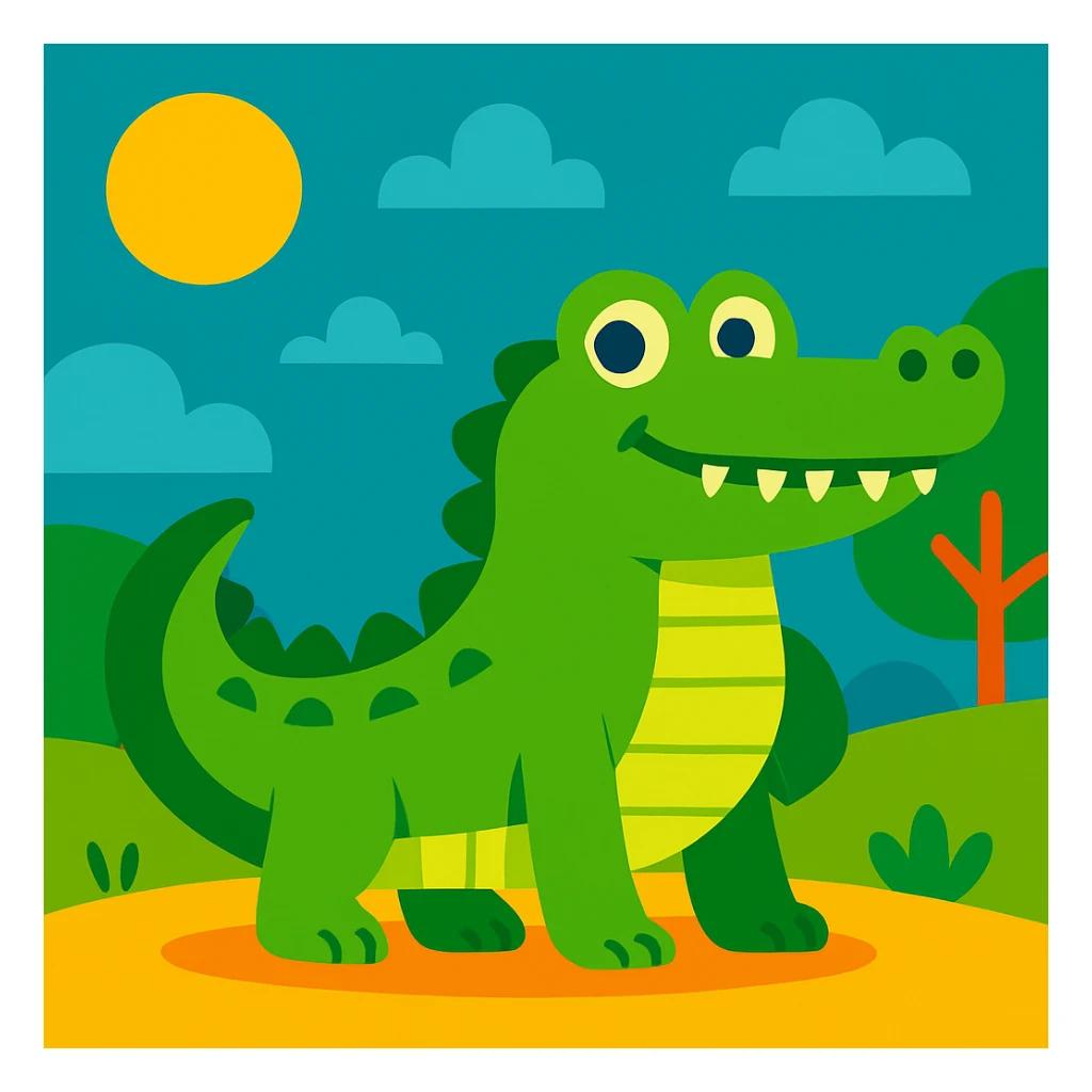 Crocodile sticker