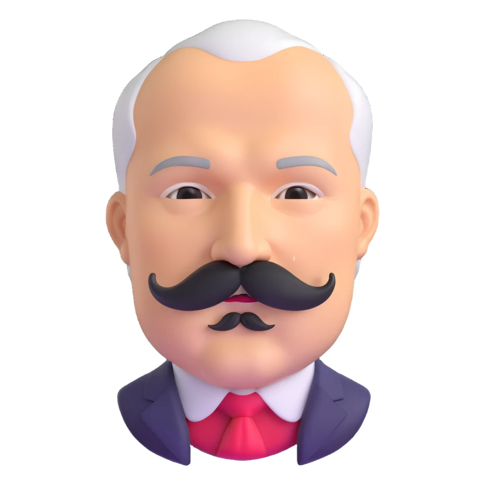 Alexander Lukashenko with mustache sticker