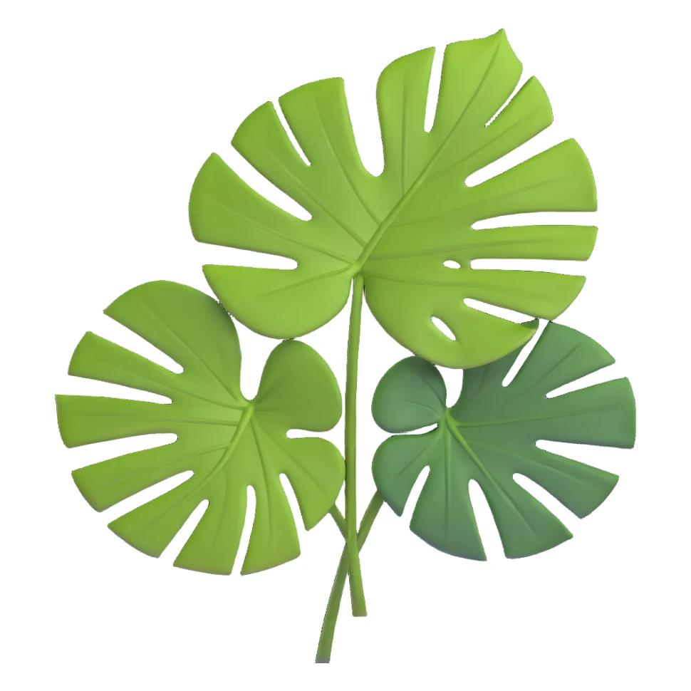 monstera leaf sticker