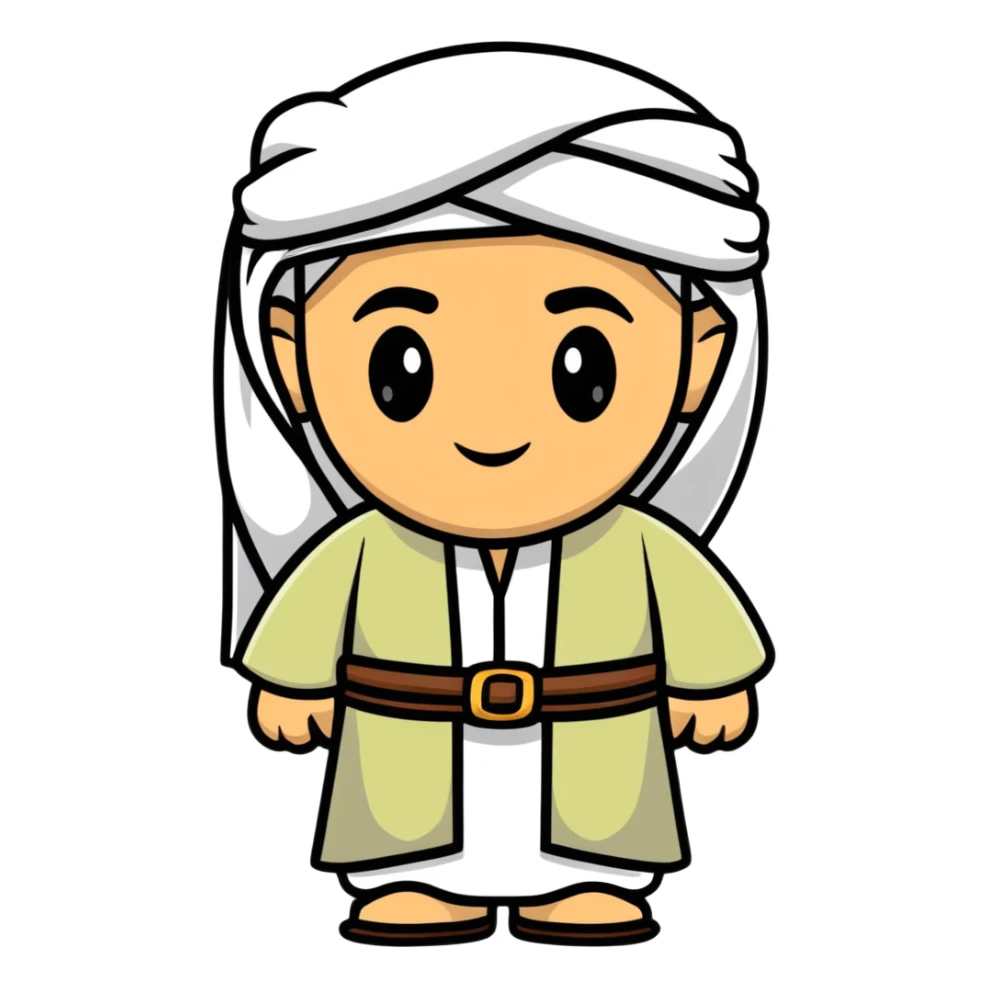 Saudi man wearing traditional clothing sticker