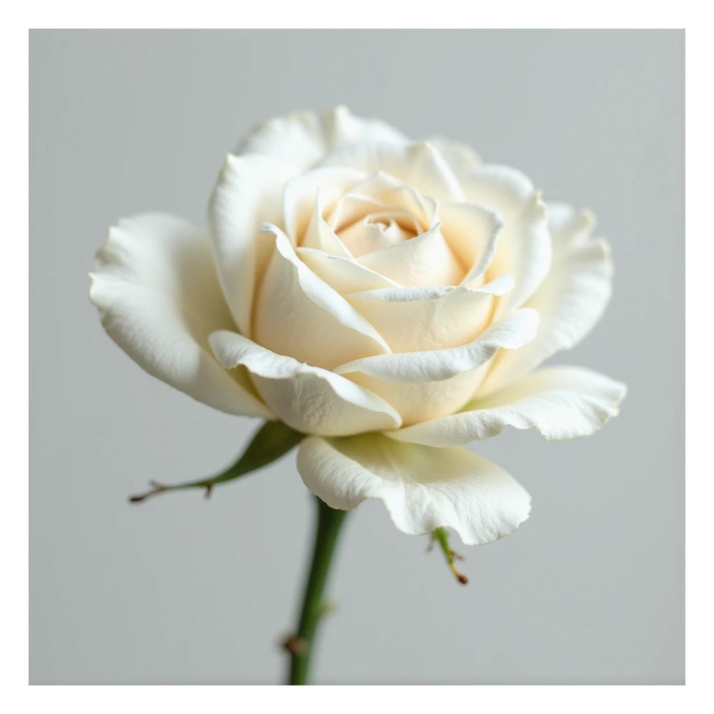 realistic white rose, petals fluttering, transparent background, animated gif sticker