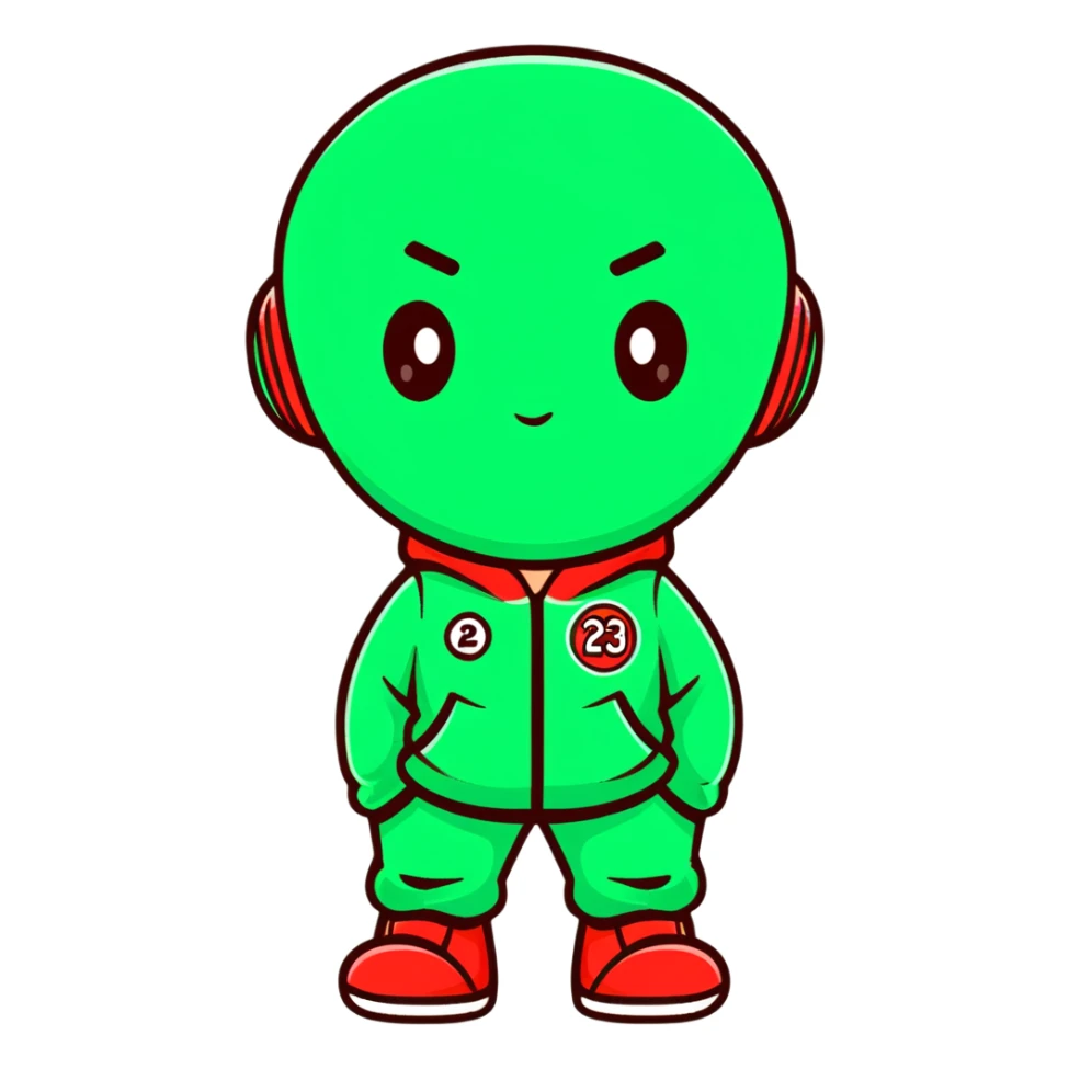 human player number 230 wearing green Squid Game tracksuit sticker