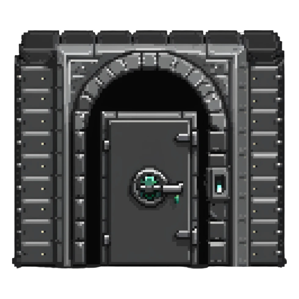 bank vault door sticker