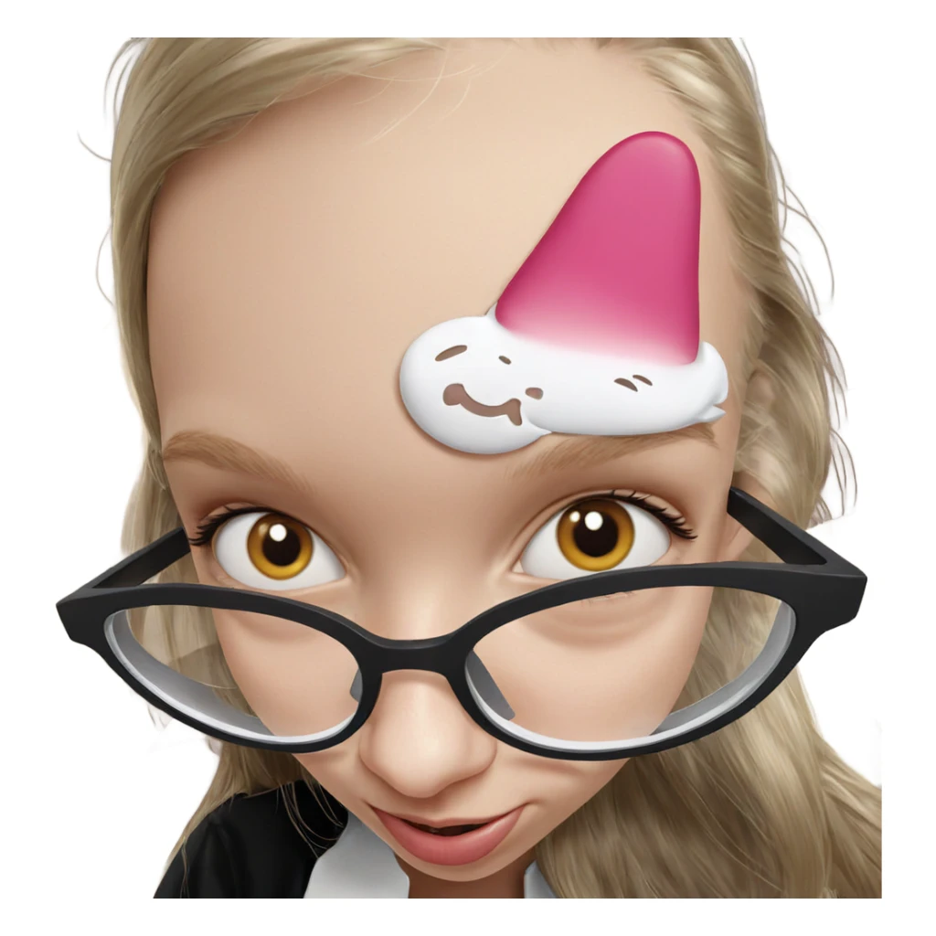 realistic girl with cat ears sticker