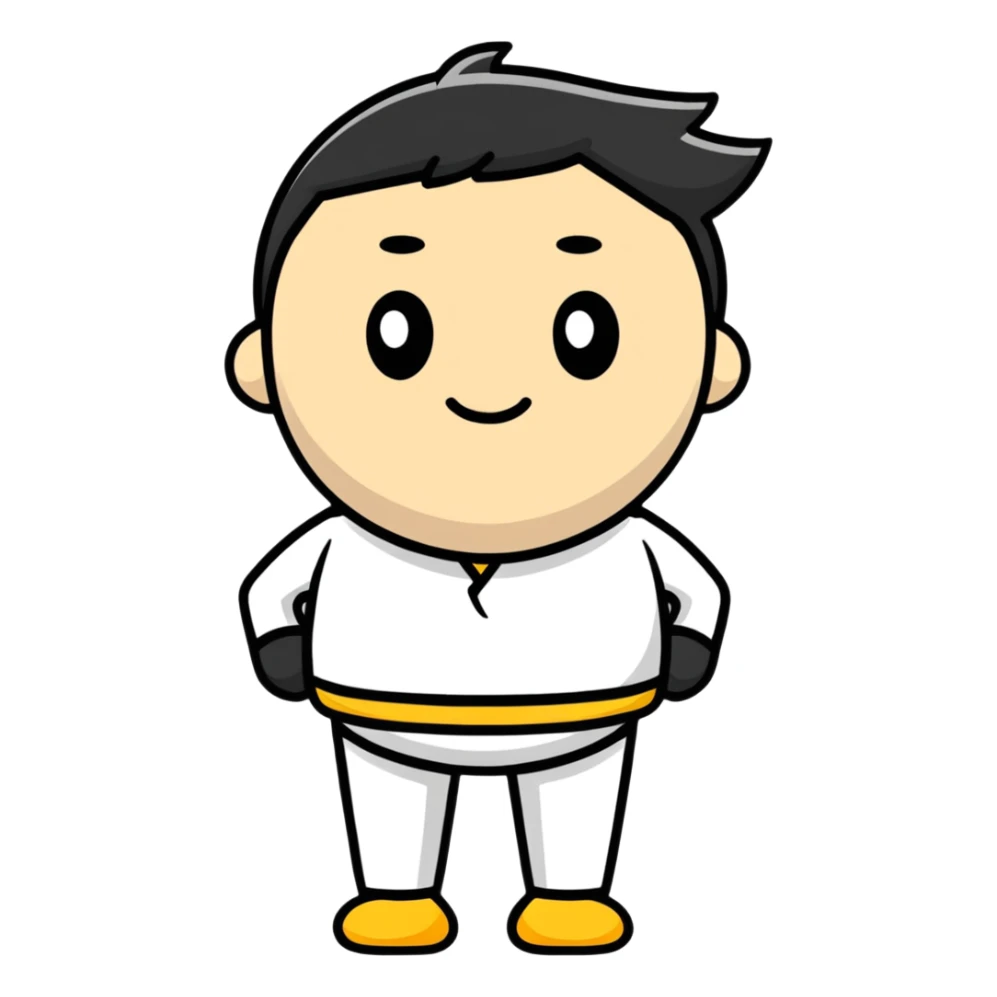 bold and colorful character named John Porjk sticker