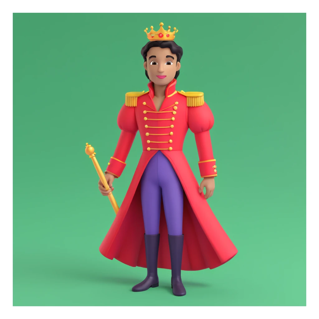 prince in red dress, royaqle background sticker