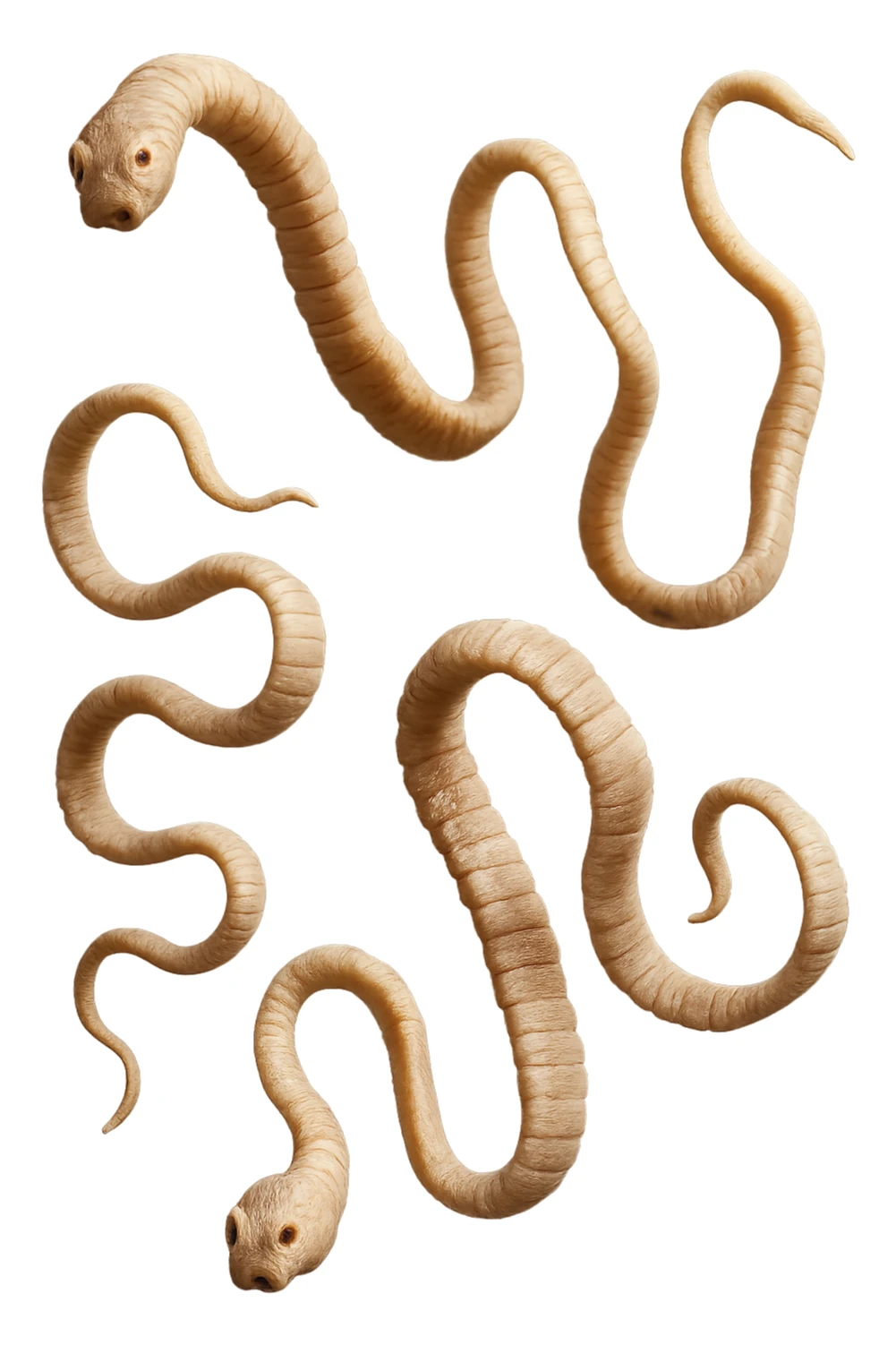 PARASSITI COME LA TENIA FLUTTUANO IN ARIA, iperrealistico 4k sticker