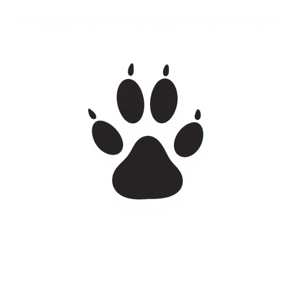 animal paw print sticker