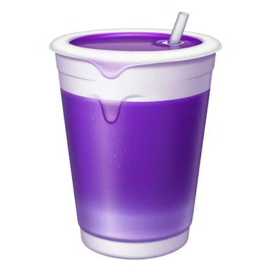  White styro with purple juice inside visible from the top only sticker