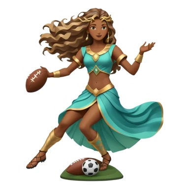 fantasy magic tarot card low poly goddess football sticker