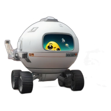 A space exploration vehicle on an alien planet sticker