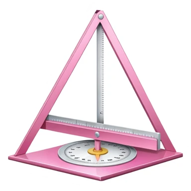 mac os icon Architect's scale, protractor, triangle, pink sticker