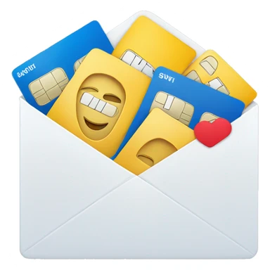 Opened mail with 3 debit cards inside sticker