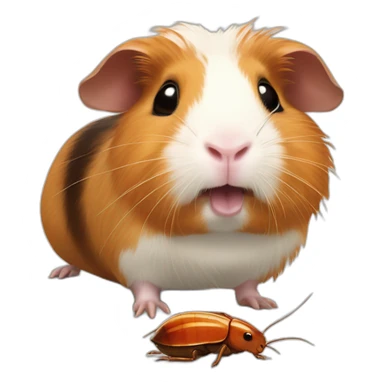 Guinea pig with friend Cockroach sticker