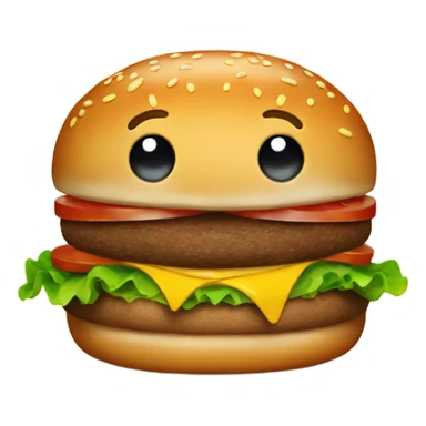 smiling burger sticker