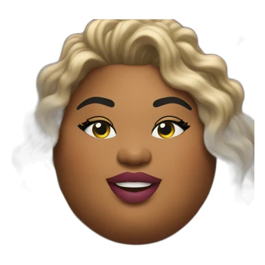 Fat Lizzo partying sticker