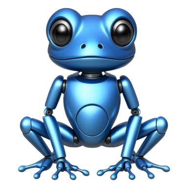 robot blue frog sticker