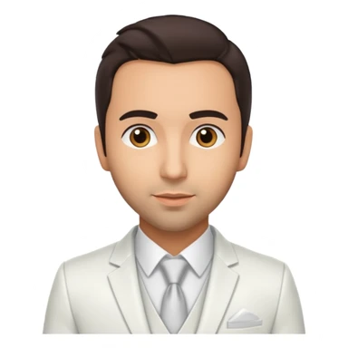 Howie Dorough with white suit, dark brown hair sticker