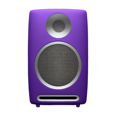 music speaker in purple in 3d sticker