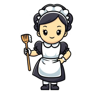 maid character sticker