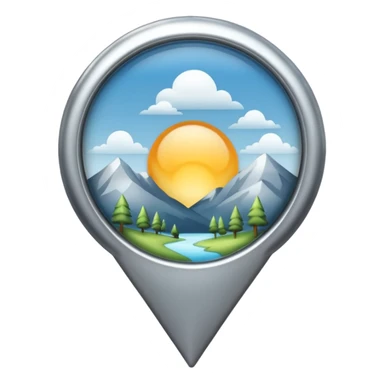 simple natural-looking location pin sticker