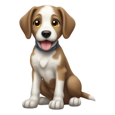 Lovely dog play  sticker