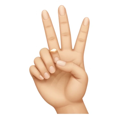 3 fingers emote one hand sticker